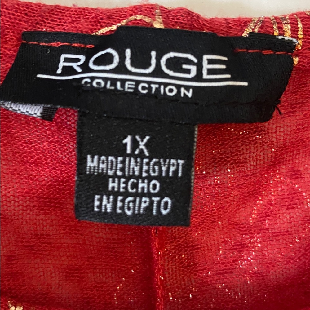 Rouge Red Leaf Pattern Blouse - image 2